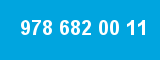 978 682 00 11 978 682 00 11
